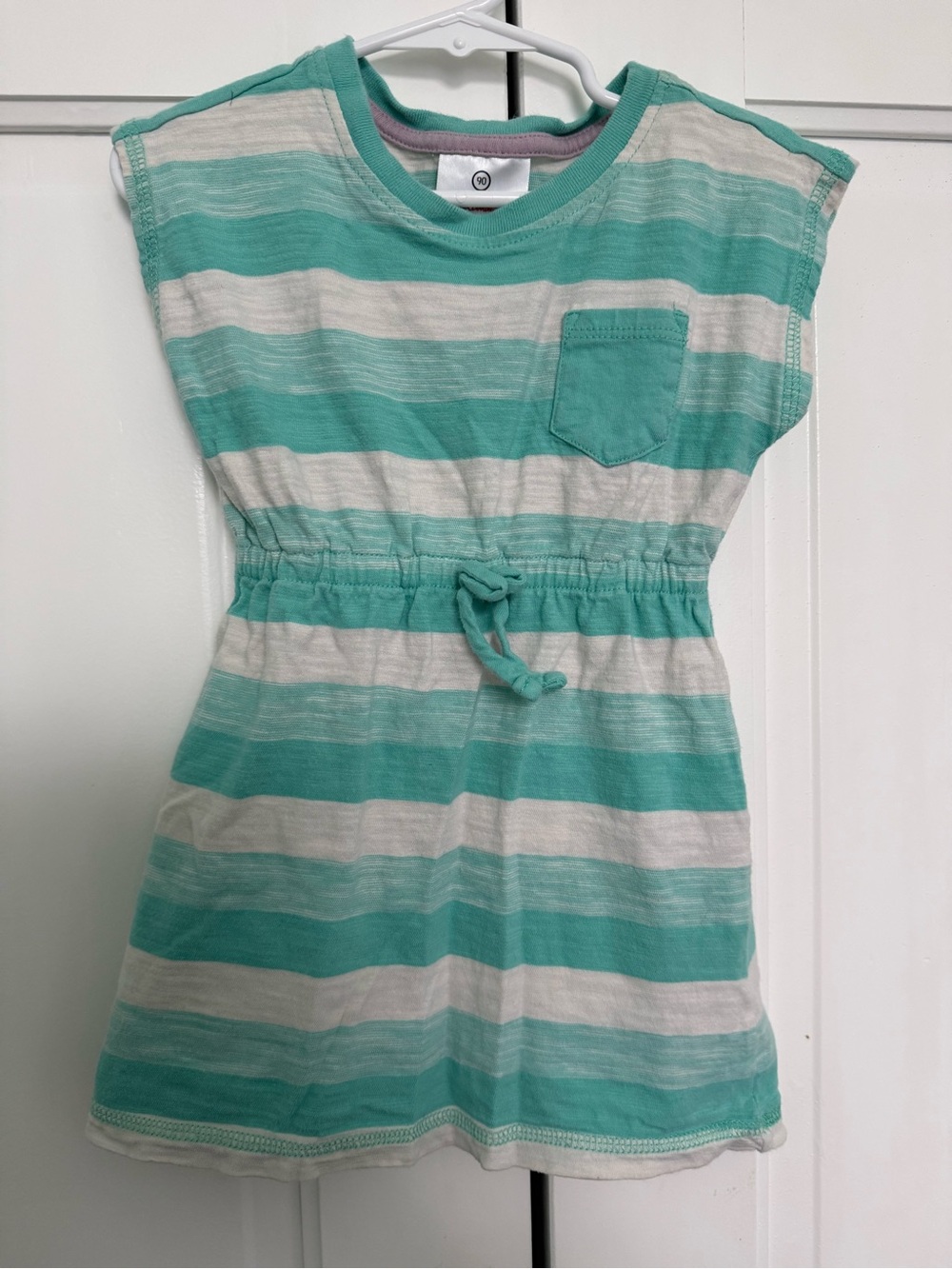 Hanna Andersson Mint & White Striped Cotton Dress